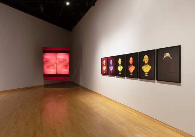 Installation view of Native America: In Translation exhibition at USF Contemporary Art Museum. Photo: Andres Ramirez.