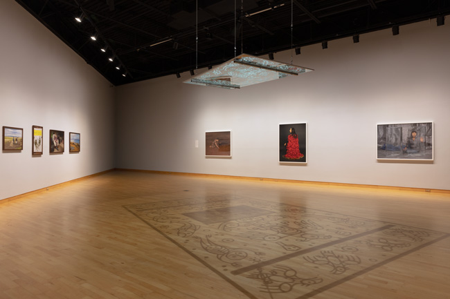 Installation view of Native America: In Translation exhibition at USF Contemporary Art Museum. Photo: Andres Ramirez.