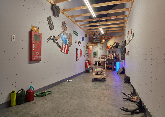 Installation view of Battin' A Hundred: 2020 MFA Graduation Exhibition at USF Contemporary Art Museum. Photo: Will Lytch.