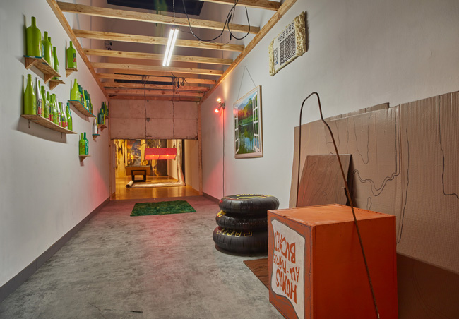 Installation view of Battin' A Hundred: 2020 MFA Graduation Exhibition at USF Contemporary Art Museum. Photo: Will Lytch.