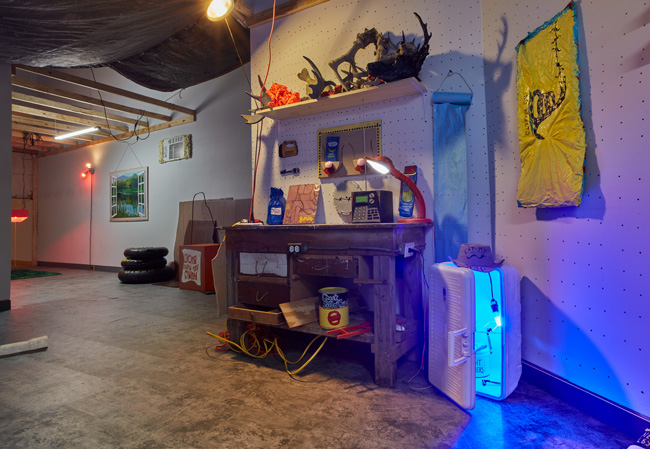 Installation view of Battin' A Hundred: 2020 MFA Graduation Exhibition at USF Contemporary Art Museum. Photo: Will Lytch.