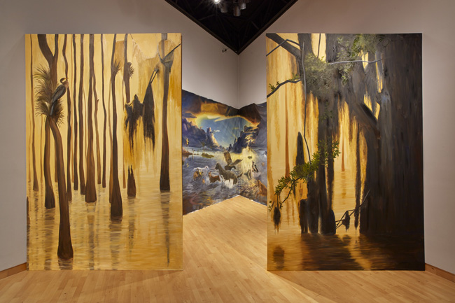 Installation view of Battin' A Hundred: 2020 MFA Graduation Exhibition at USF Contemporary Art Museum. Photo: Will Lytch.