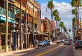 Street view down 7th Ave in Ybor City